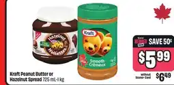 Chalo FreshCo Kraft Peanut Butter or Hazelnut Spread 725 mL offer