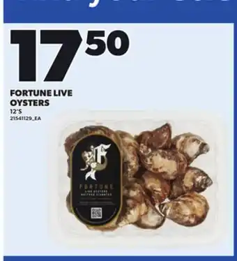 Loblaws FORTUNE LIVE OYSTERS, 12'S offer
