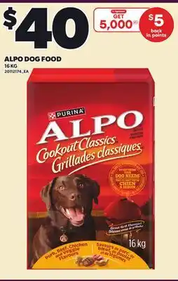 Loblaws PURINA ALPO DOG FOOD, 16KG offer