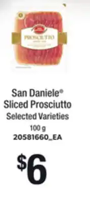 Loblaws SAN DANIELE SLICED PROSCIUTTO, 100G offer
