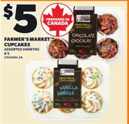 Loblaws FARMER'S MARKET CUPCAKES, 6'S offer
