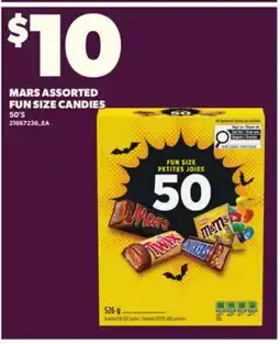Loblaws MARS ASSORTED FUN SIZE CANDIES offer