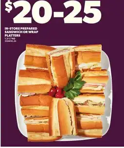 Loblaws IN-STORE PREPARED SANDWICH OR WRAP PLATTERS offer