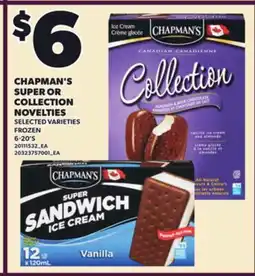 Loblaws CHAPMAN'S SUPER OR COLLECTION NOVELTIES, 6-20'S offer