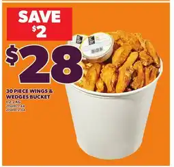 Loblaws 30 PIECE WINGS & WEDGES BUCKET, 1.2-2 KG offer