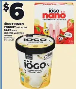 Loblaws IÖGO FROZEN 946ML OR BARS 4/8'S offer