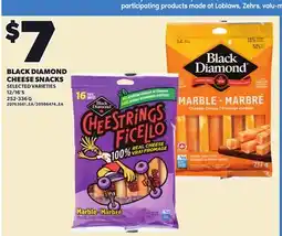 Loblaws BLACK DIAMOND CHEESE SNACKS, 12/16'S, 252-336G offer