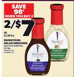 Loblaws SKINNYGIRL SALAD DRESSING, 237ML offer