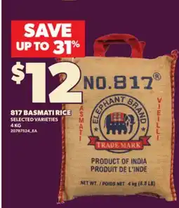 Loblaws 817 BASMATI RICE, 4 KG offer