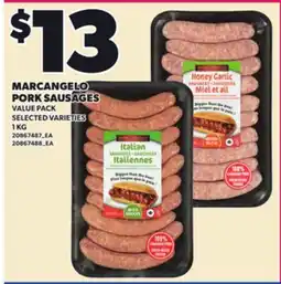 Loblaws MARCANGELO PORK SAUSAGES offer