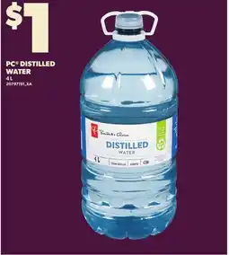 Loblaws PC DISTILLED WATER, 4 L offer