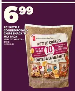Loblaws PC KETTLE COOKED POTATO CHIPS SNACK 'N' MIX PACK offer