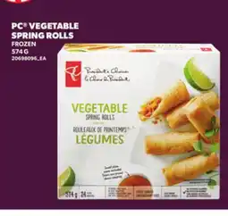 Loblaws PC VEGETABLE SPRING ROLLS, 574 G offer
