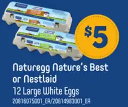 Loblaws NATUREGG NATURE'S BEST OR NESTLAID 12 LARGE WHITE EGGS offer