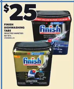 Loblaws FINISH DISHWASHING TABS, 60-10'S offer