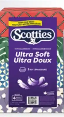 Loblaws SCOTTIES ' ULTRA SOFT FACIAL TISSUE 4-PACK offer