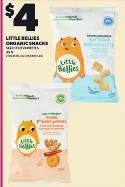 Loblaws LITTLE BELLIES ORGANIC SNACKS, 35 G offer