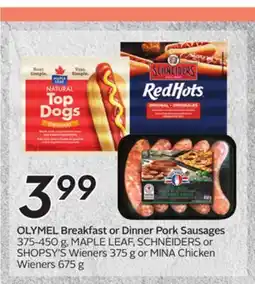 Sobeys OLYMEL Breakfast or Dinner Pork Sausages offer
