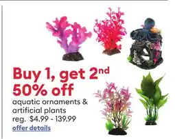 Petsmart aquatic ornaments & artificial plants offer
