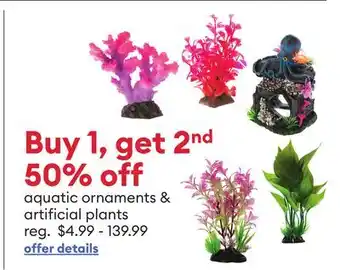 Petsmart aquatic ornaments & artificial plants offer