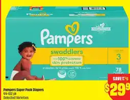 FreshCo Pampers Super Pack Diapers 44-102 pk Selected Varieties offer