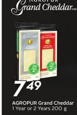 Sobeys AGROPUR Grand Cheddar offer