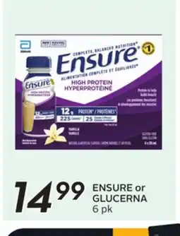 Sobeys ENSURE or GLUCERNA offer