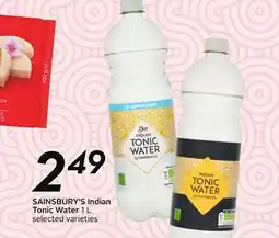 Sobeys SAINSBURY'S Indian Tonic Water offer