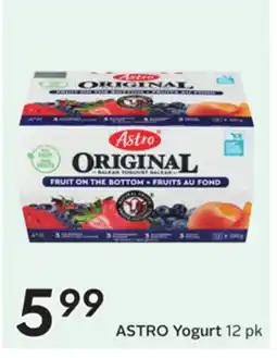 Sobeys ASTRO Yogurt offer
