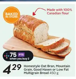 Sobeys Homestyle Oat Bran, Mountain Grain, Good Haven or Low Fat Multigrain Bread offer