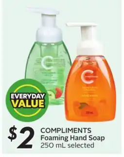 Sobeys COMPLIMENTS Foaming Hand Soap offer
