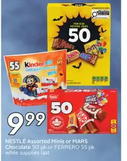 Sobeys NESTLÉ Assorted Minis or MARS Chocolate offer