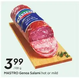 Sobeys MASTRO Genoa Salami offer