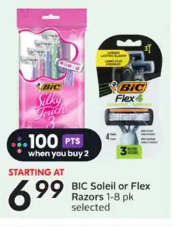Sobeys BIC Soleil or Flex Razors offer