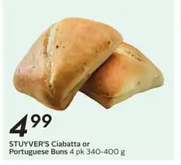 Sobeys STUYVER'S Ciabatta or Portuguese Buns offer