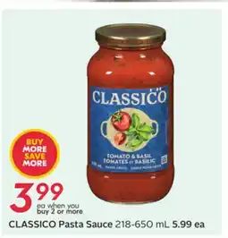 Sobeys CLASSICO Pasta Sauce offer