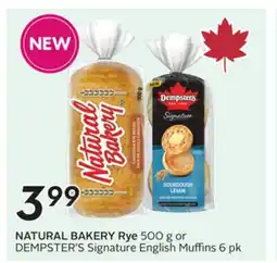 Sobeys NATURAL BAKERY Rye offer