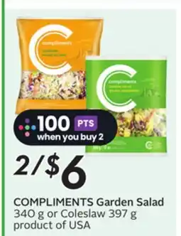 Sobeys COMPLIMENTS Garden Salad offer