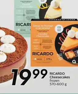 Sobeys RICARDO Cheesecakes offer