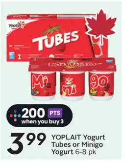 Sobeys YOPLAIT Yogurt Tubes or Minigo Yogurt offer