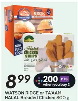 Sobeys WATSON RIDGE or TA'AAM HALAL Breaded Chicken offer