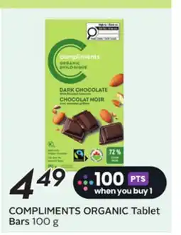 Sobeys COMPLIMENTS ORGANIC Tablet Bars offer