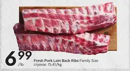 Sobeys Fresh Pork Loin Back Ribs offer