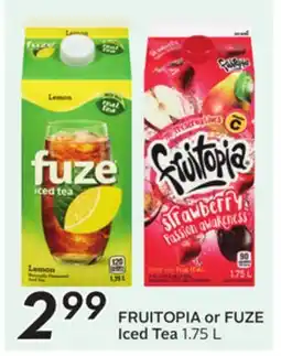 Sobeys FRUITOPIA or FUZE Iced Tea offer