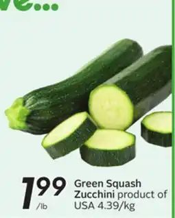 Sobeys Green Squash Zucchini offer