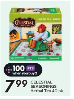 Sobeys CELESTIAL SEASONINGS Herbal tea offer