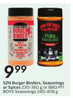 Sobeys SZN Burger Binders, Seasonings or Spices offer