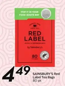 Sobeys SAINSBURY'S Red Label Tea Bags offer