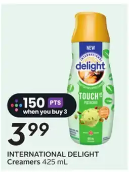 Sobeys INTERNATIONAL DELIGHT Creamers offer