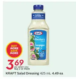 Sobeys KRAFT Salad Dressing offer